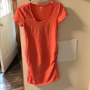 Fitted Coral Pink Maternity Dress